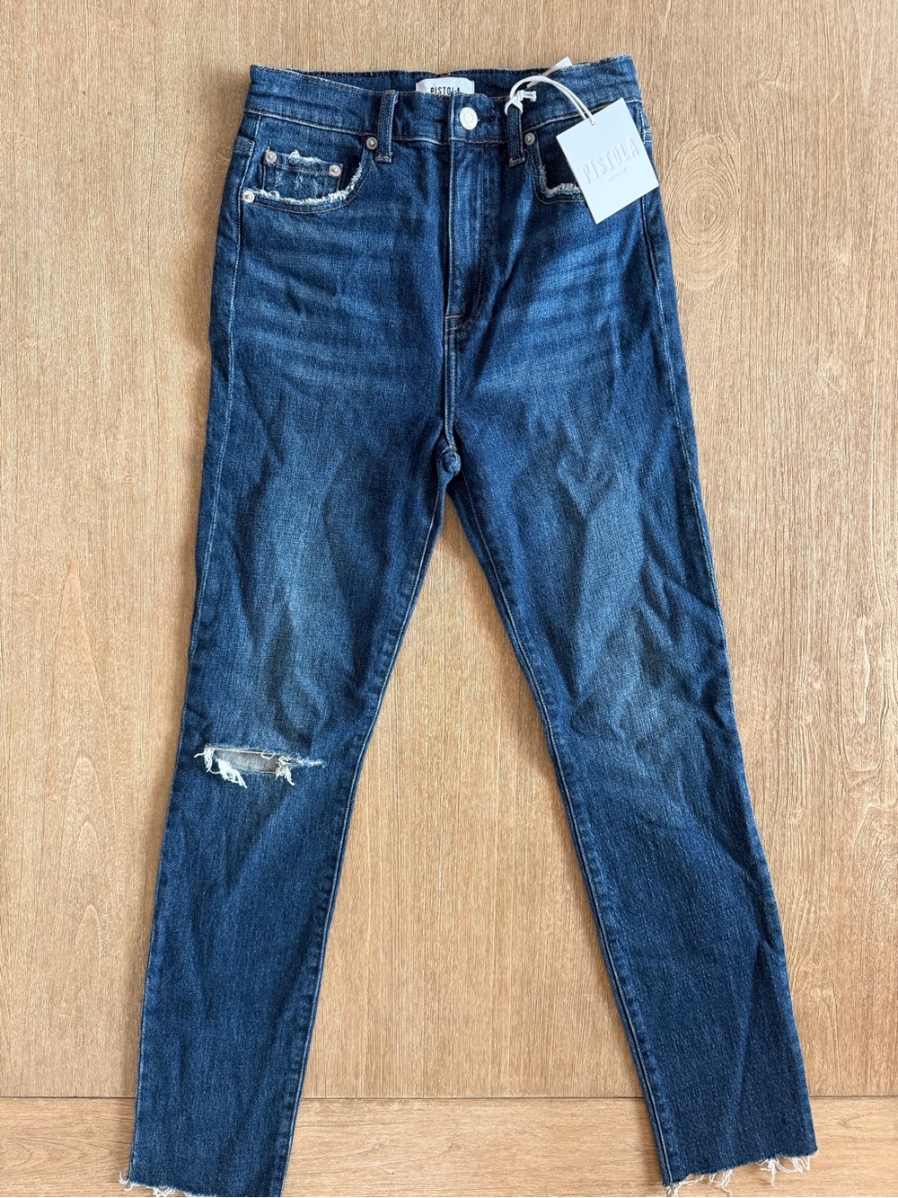 Pistola Cara High Rise Vintage Skinny Jeans Women’s Size 26 NWT Distressed Raw H